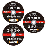 WORX WA6076.3 WX801 İçin 76x10mm 3 Adet Metal ve PVC Kesme Taşı - Onivias